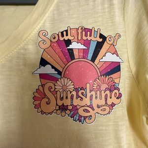 Buttery yellow custom made tshirt